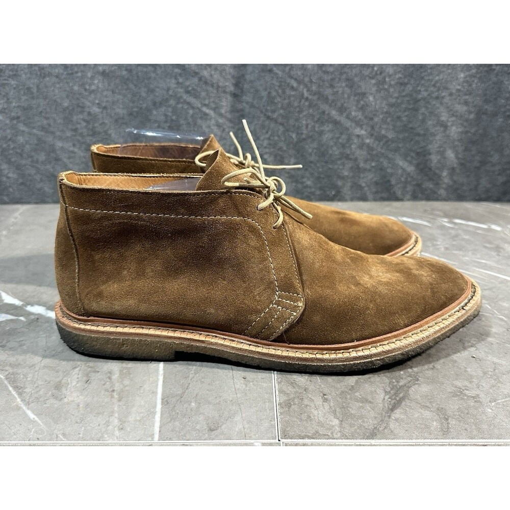 Allen Edmonds Mojave Boots Men Size 10.5 D Brown Suede Desert Shoes Crepe Sole